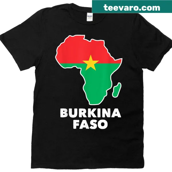 Map of Burkina Faso with national flag design