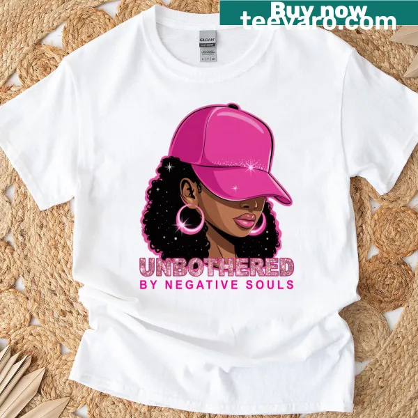 Empowering T-shirt featuring a sassy Black woman with an afro