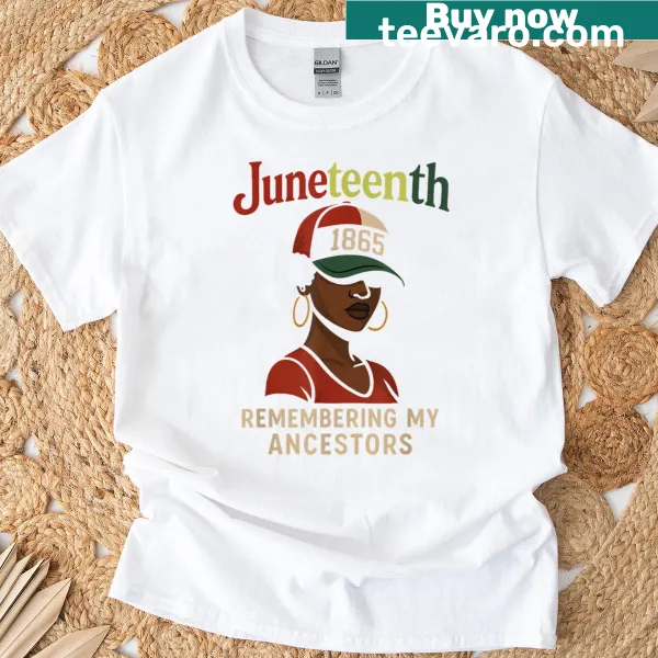 Juneteenth T-shirt honoring Black women's heritage with heartfelt design