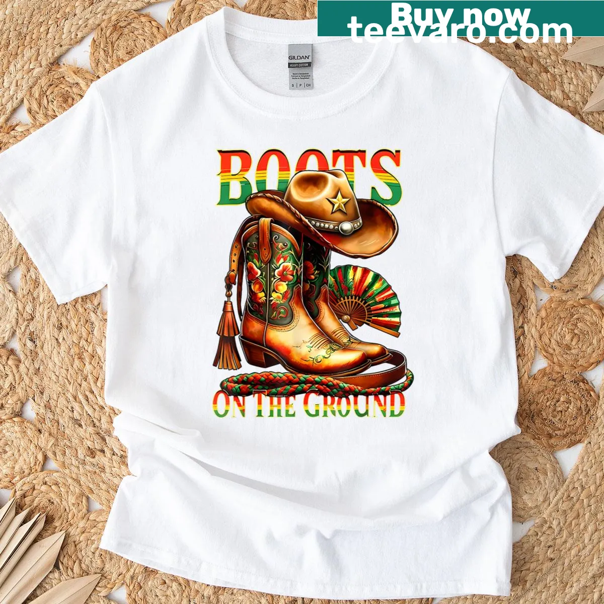 Illustrative Juneteenth T-shirt celebrating Black cowgirl heritage — on a men's t-shirt