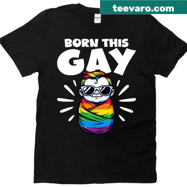Oversized t-shirt with 'Born This Gay' graphic