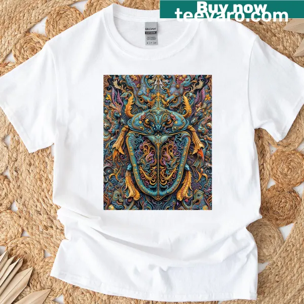 Artistic graphic t-shirt showcasing creativity and unique design.