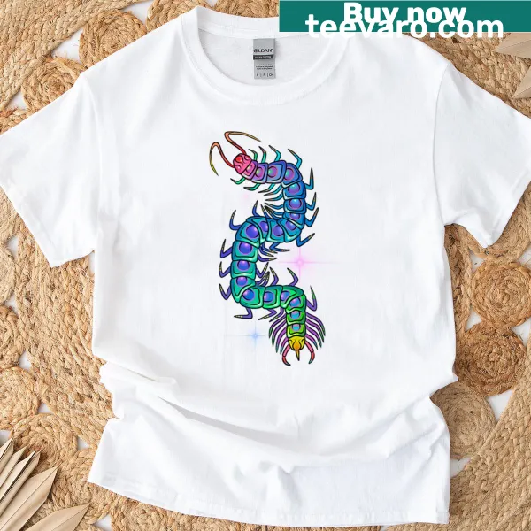 Vintage-style graphic of the classic centipede enemy from the game.