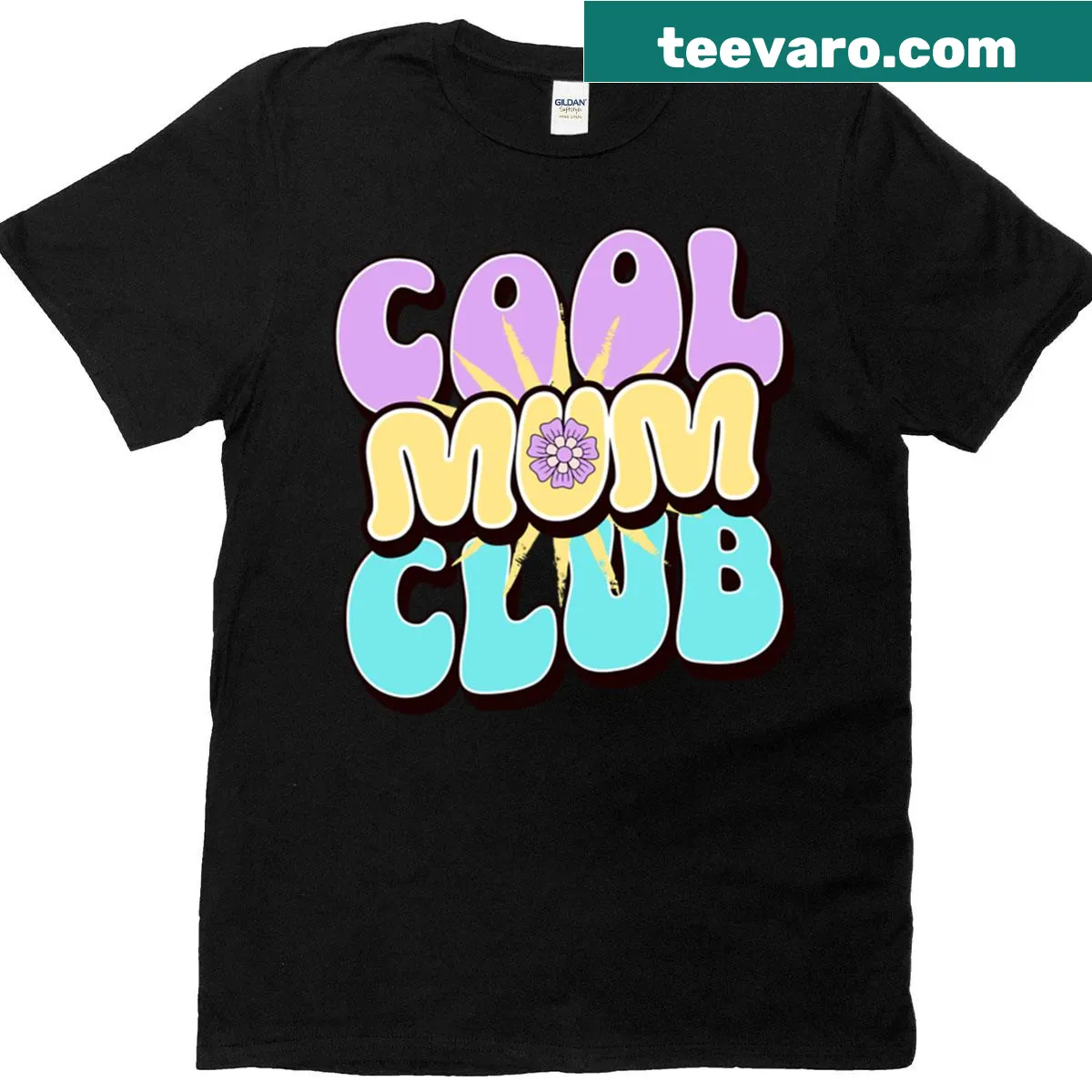 Typography design declaring membership in the Cool Mum Club — on a men's t-shirt