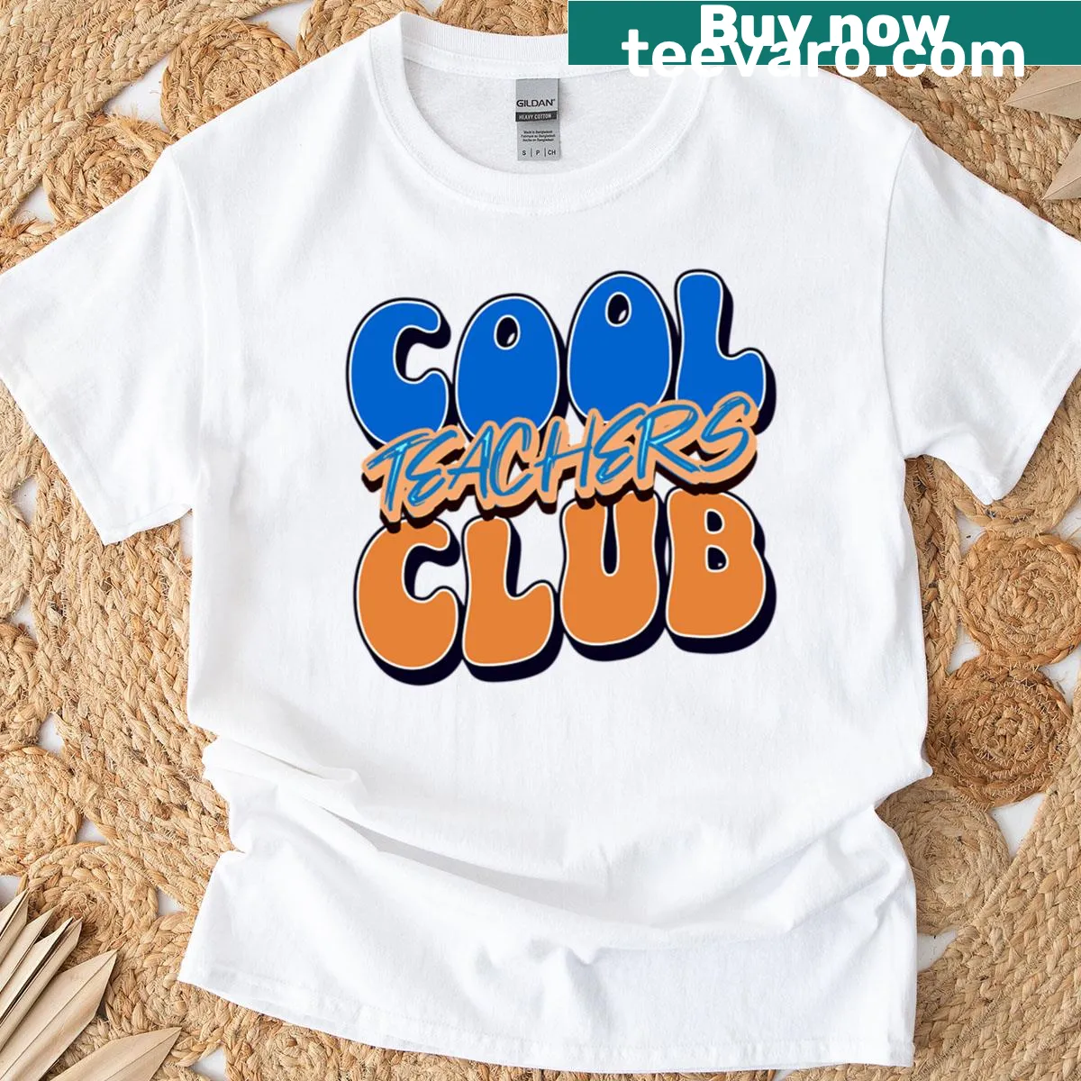 Cool Teachers Club shirt featuring playful typography — on a men's t-shirt
