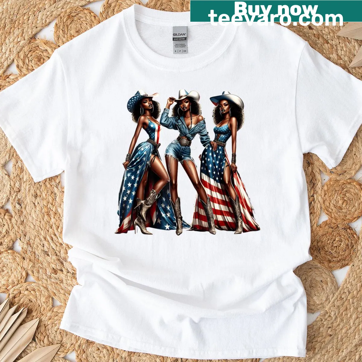 Vintage-style T-shirt with boots on the ground design — on a men's t-shirt