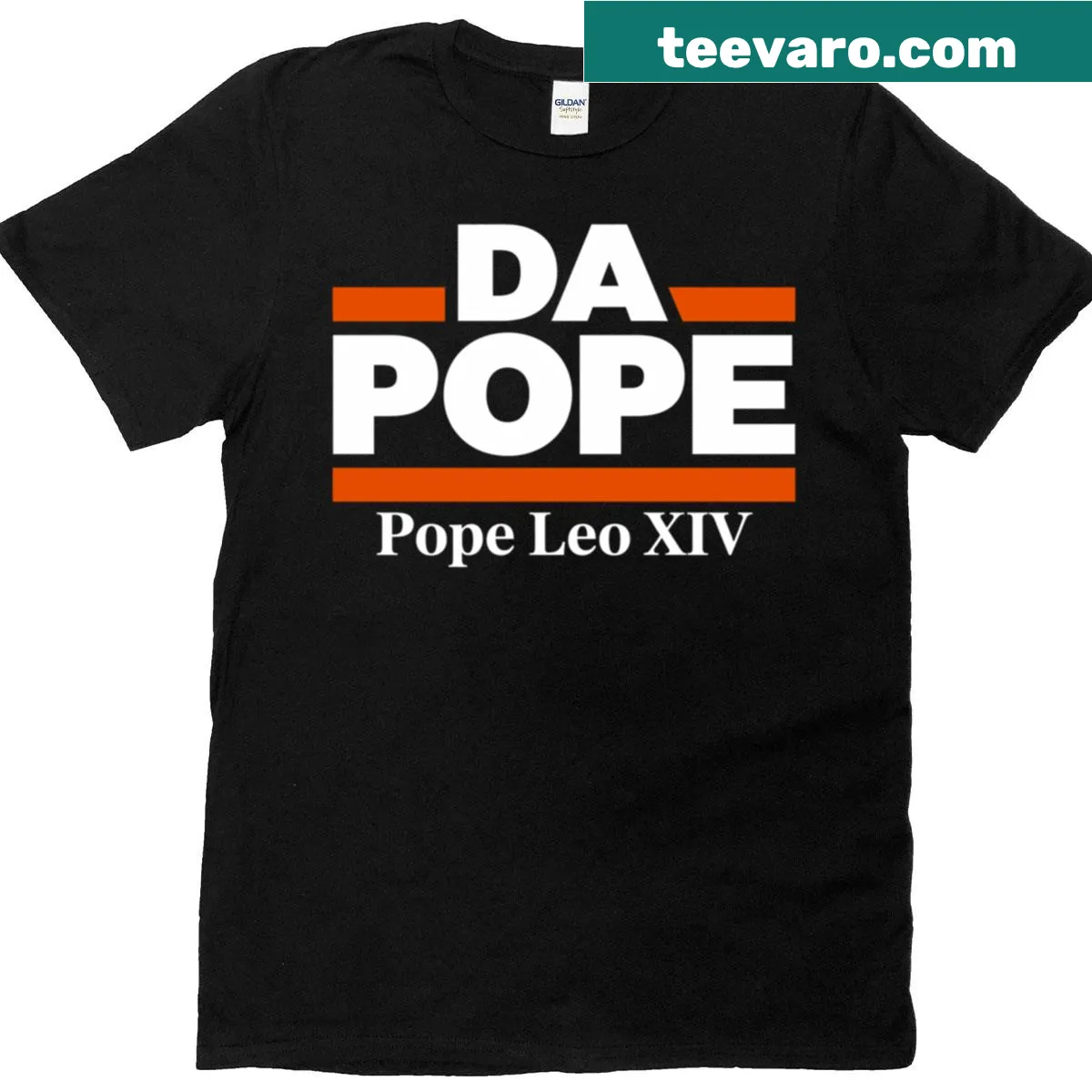 Oversized t-shirt featuring a nostalgic design of Pope Leo XIV — on a men's t-shirt