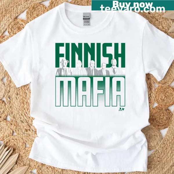 T-shirt with playful hockey graphic representing the Finnish Mafia