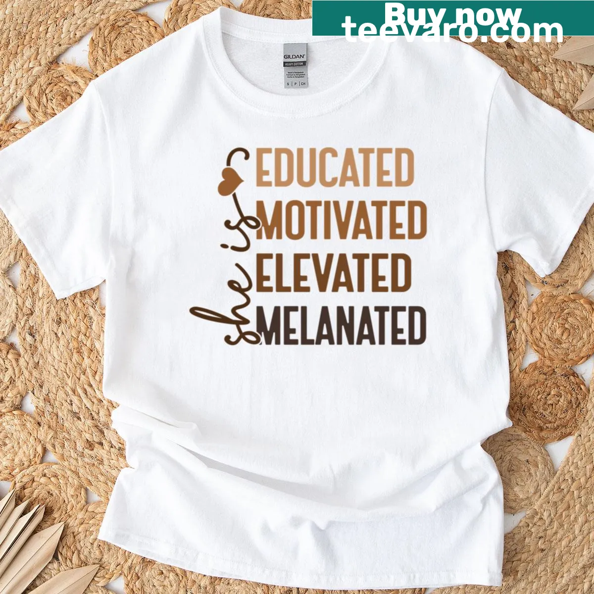 Oversized T-shirt featuring an empowering phrase for women — on a men's t-shirt