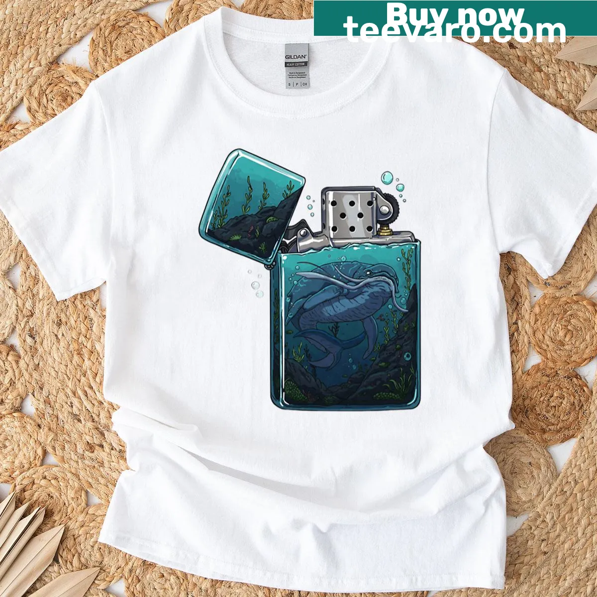 Abstract typography T-shirt representing introspection and emotion — on a men's t-shirt
