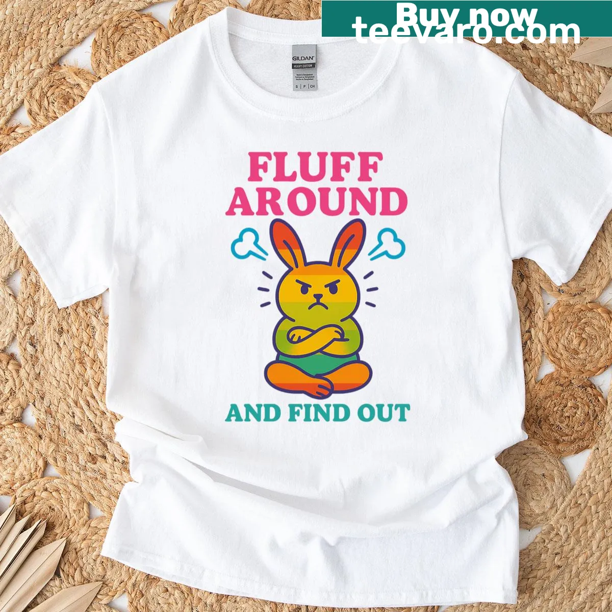 Sarcastic typography T-shirt with a humorous message — on a men's t-shirt