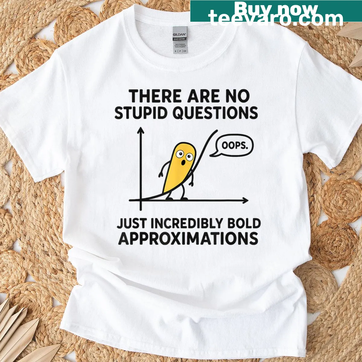 Witty quote T-shirt for calculus teachers, celebrating math education. — on a men's t-shirt