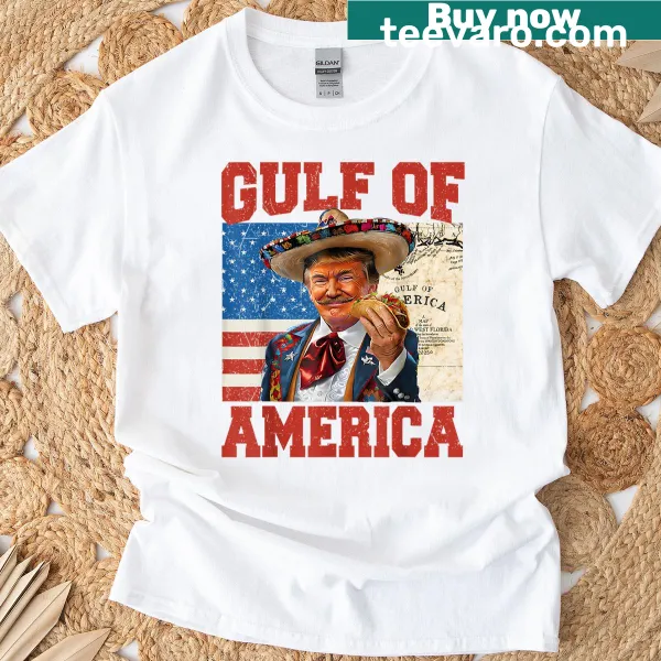 Gulf of USA illustration with patriotic elements for July 4th