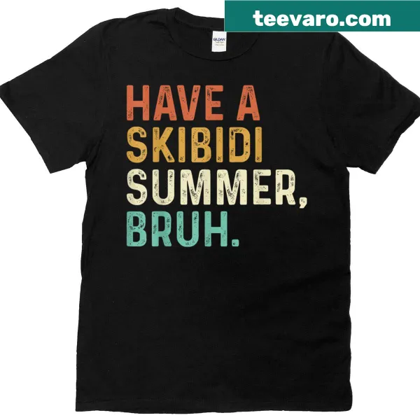 Funny teacher T-shirt featuring Skibidi Summer Bruh text