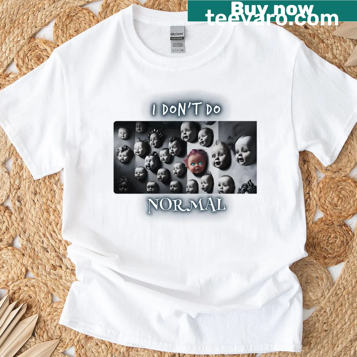 Bold typography T-shirt stating 'I Don't Do Normal' for unique personalities — on a men's t-shirt