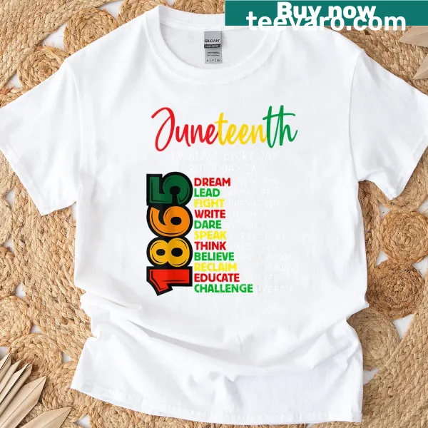 Black pride shirt featuring 'I'm Black Everyday' text and 1865