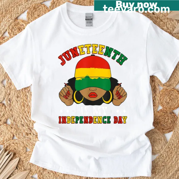 T-shirt for girls celebrating Juneteenth as Independence Day with 1865