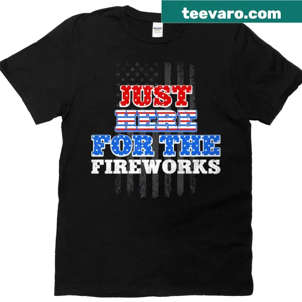Fourth of July T-shirt with fireworks-themed text