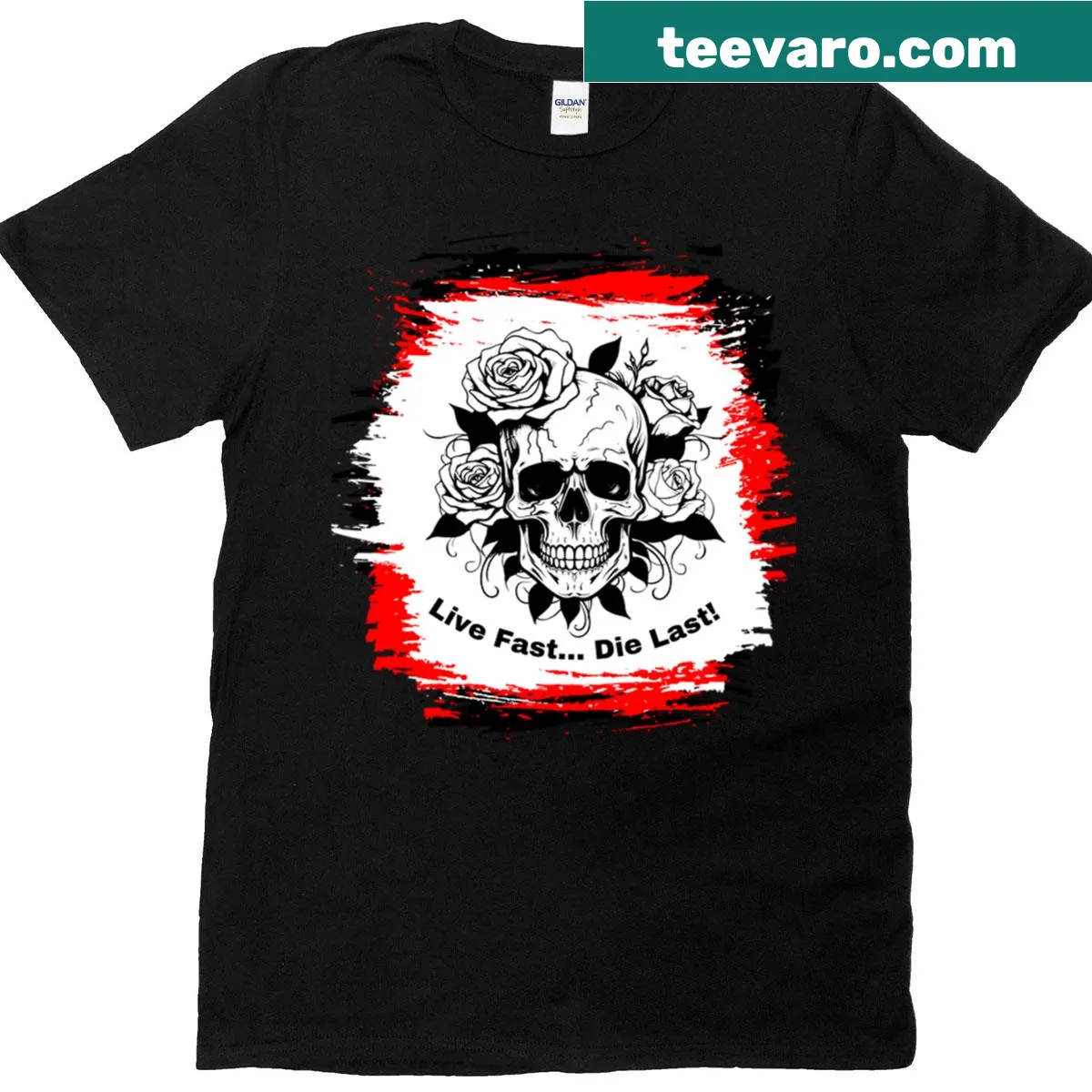 Inspirational Live A Fast Life graphic T-shirt — on a men's t-shirt