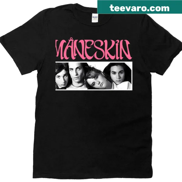 T-shirt featuring a tribute design to the band Maneskin