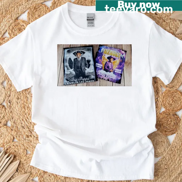 Personalized memorial T-shirt with space for a picture and tribute text.