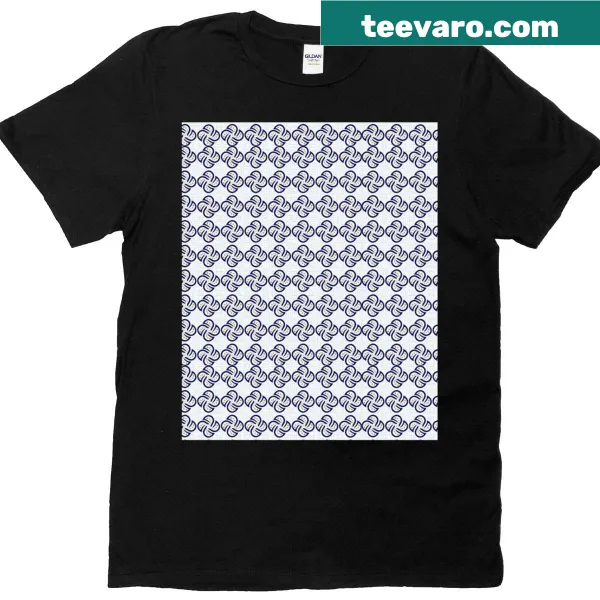 Minimalist T-shirt featuring Islamic tile pattern in line-art style