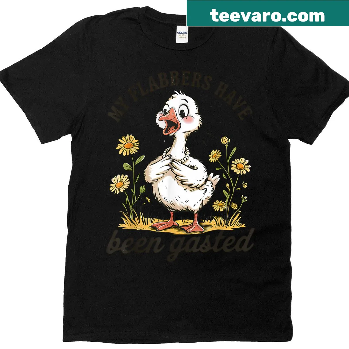 Sarcastic humor T-shirt featuring a goose-themed saying. — on a men's t-shirt