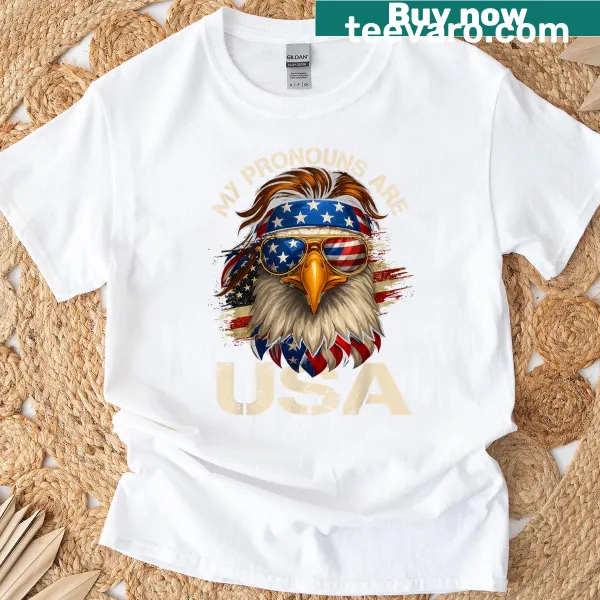 Patriotic T-shirt featuring eagle graphic for Fourth of July