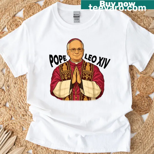 Stylized vintage Pope Leo T-shirt