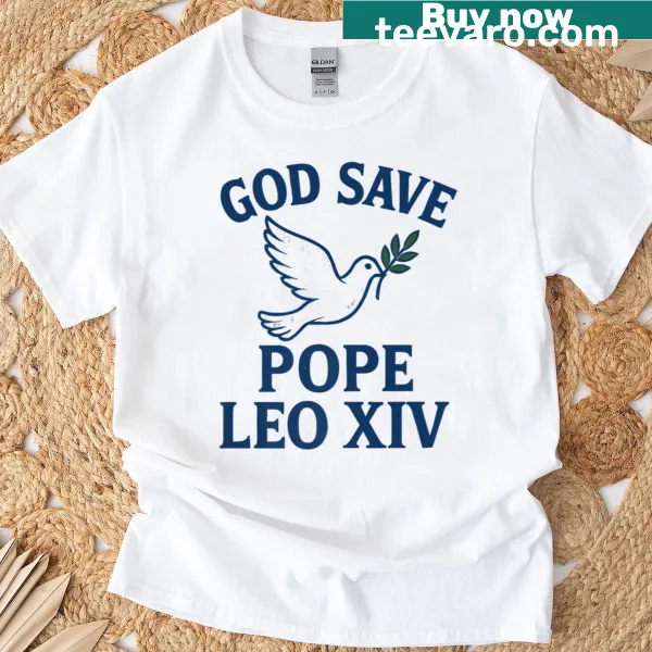 Faith-themed T-shirt featuring papal election graphic