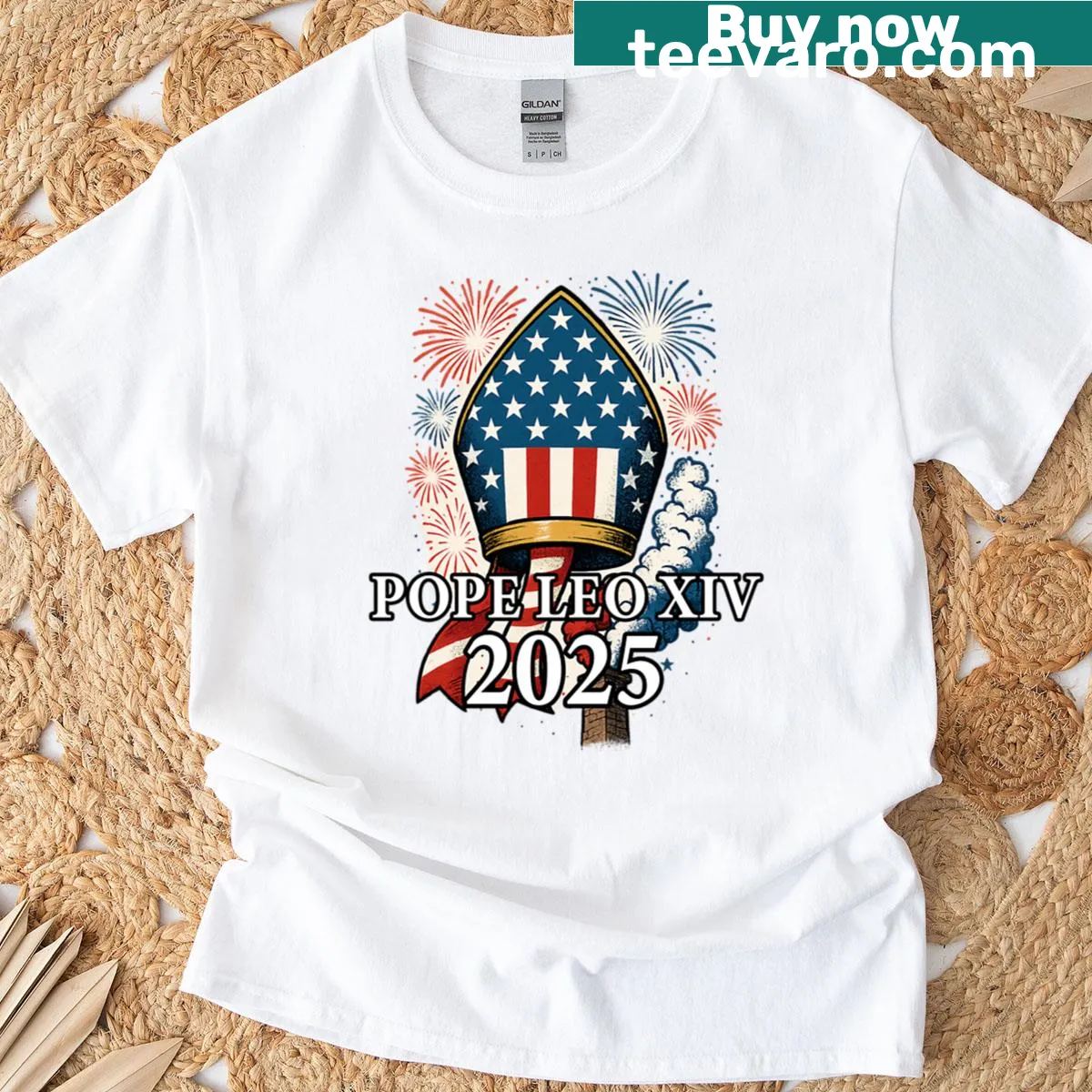 T-shirt honoring Pope Leo XIV and Robert Prevost with a vintage design — on a men's t-shirt