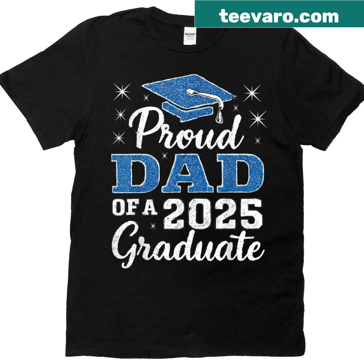 Funny graphic for proud dads of 2025 graduates on a T-shirt — on a men's t-shirt