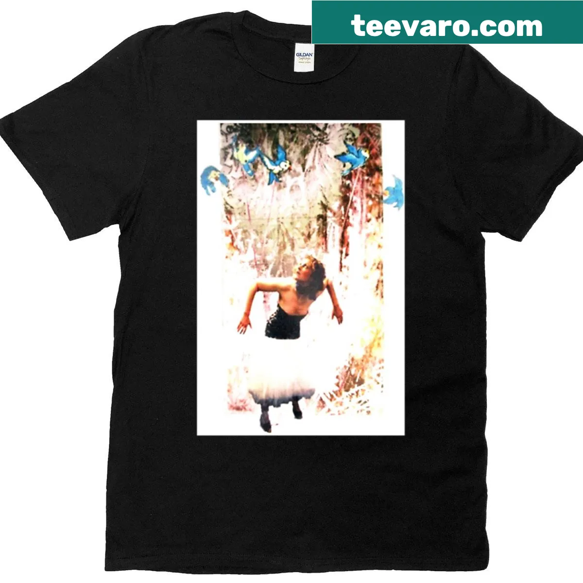 Oversized t-shirt featuring playful puppet graphic — on a men's t-shirt