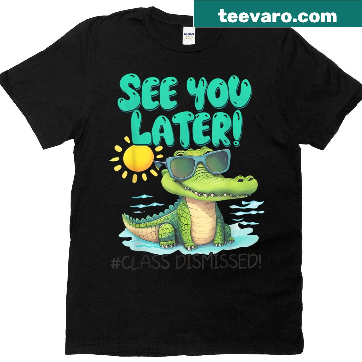 T-shirt featuring an alligator graphic and 'See You Later Alligator' text — on a men's t-shirt