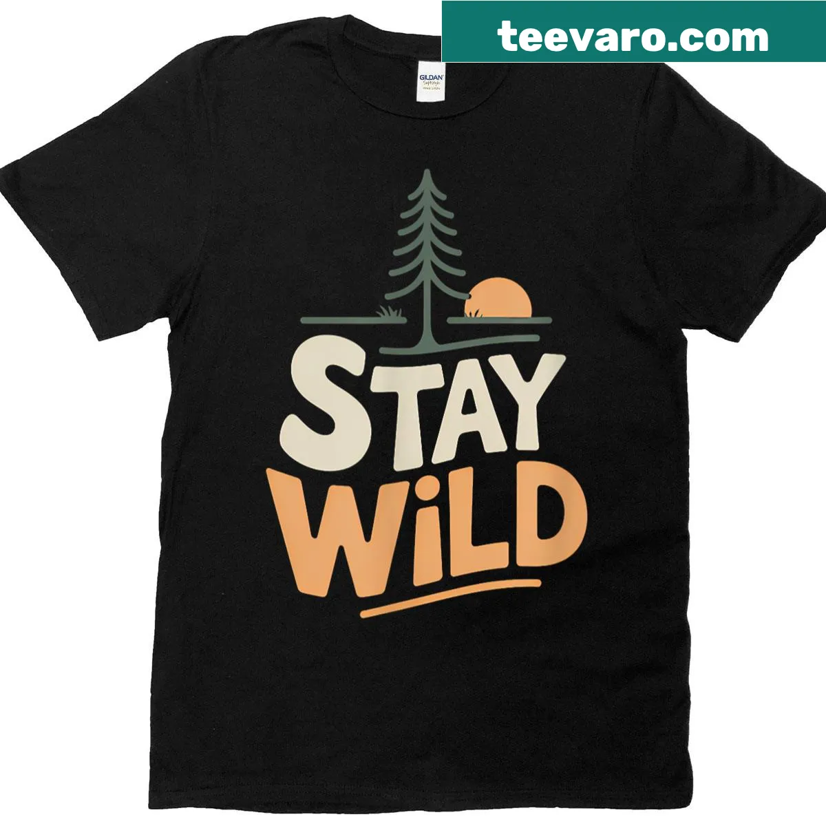 Inspirational typography about nature and adventure on a T-shirt — on a men's t-shirt