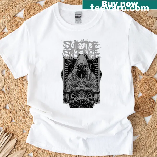 Suicide Silence band name printed on t-shirt