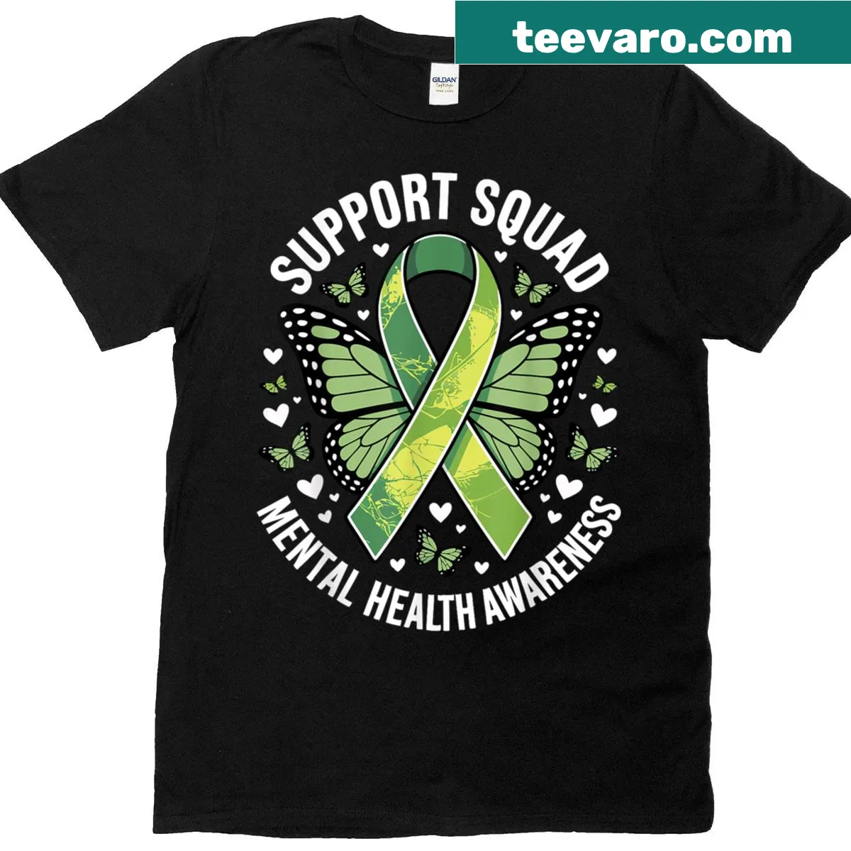 Team t-shirt promoting mental health awareness with bold text — on a men's t-shirt
