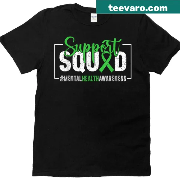 T-shirt with mental health awareness ribbon design