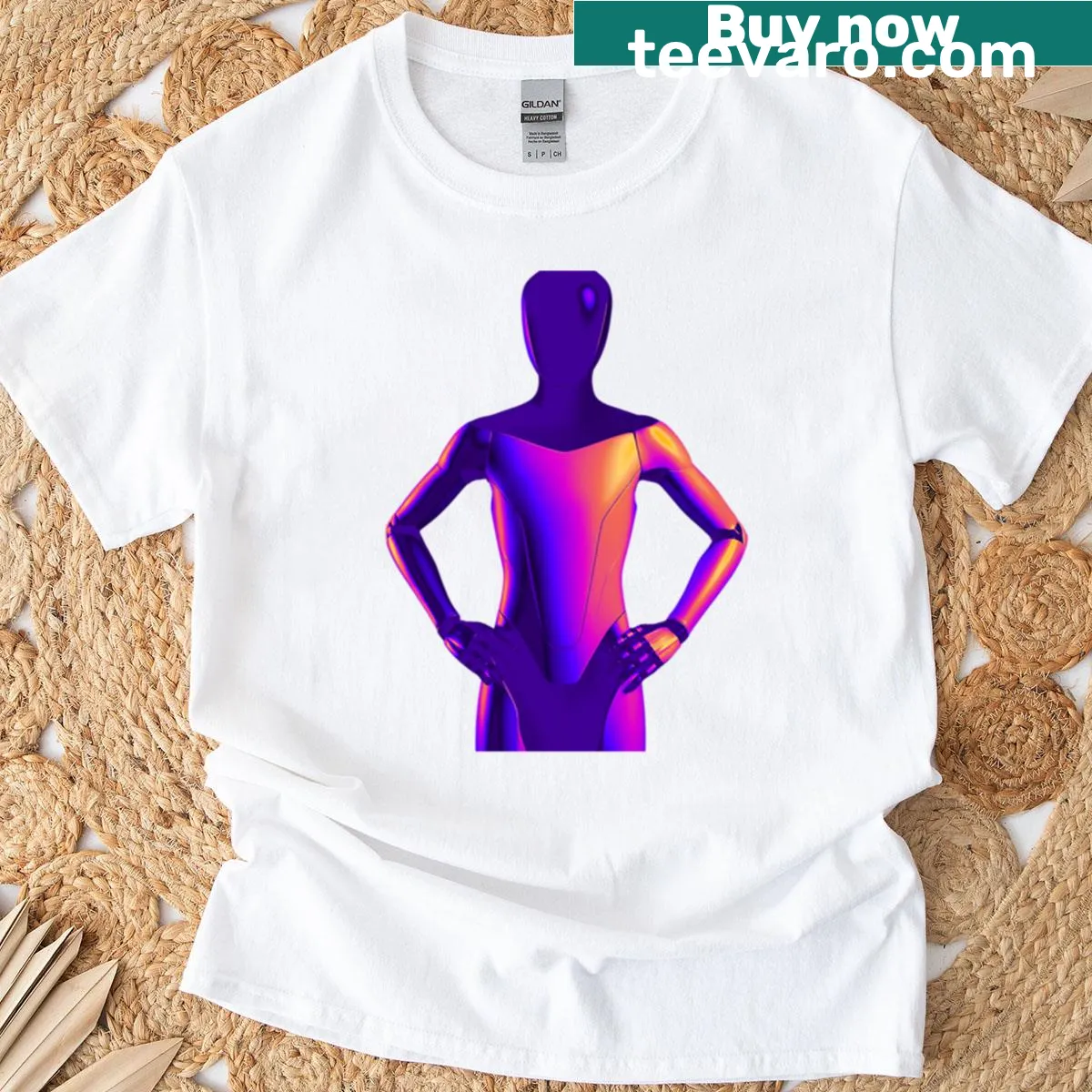Graphic T-shirt with text 'The Robots Are Coming' — on a men's t-shirt