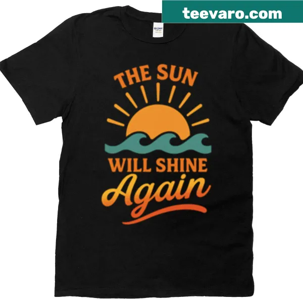 Stylized sun graphic T-shirt design