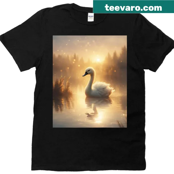 Graphic t-shirt depicting the story of the Ugly Duckling