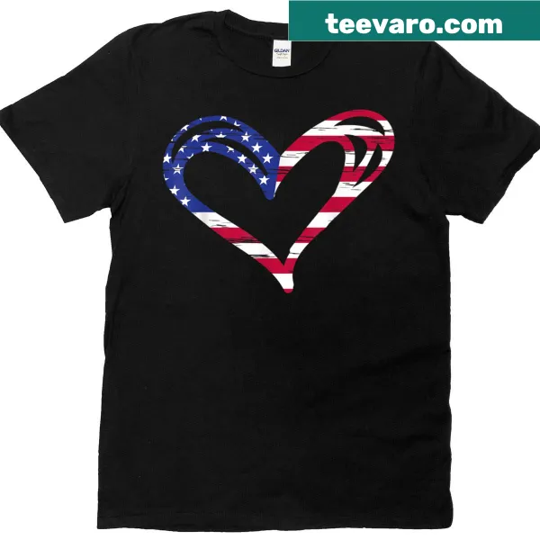Heart-shaped American flag graphic for Memorial Day