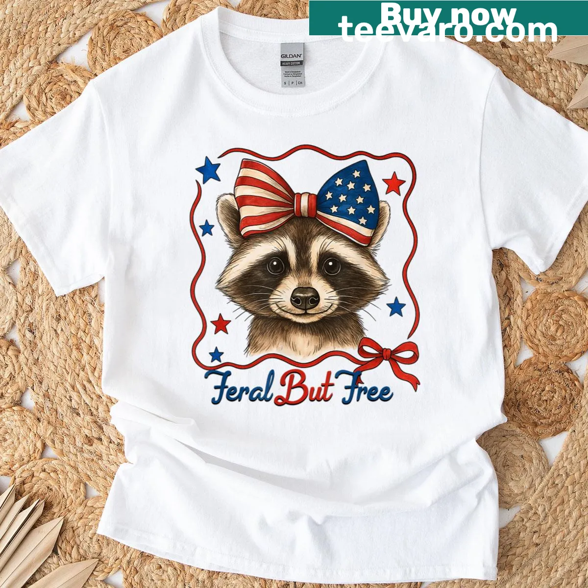 Graphic representing freedom and independence in the USA — on a men's t-shirt