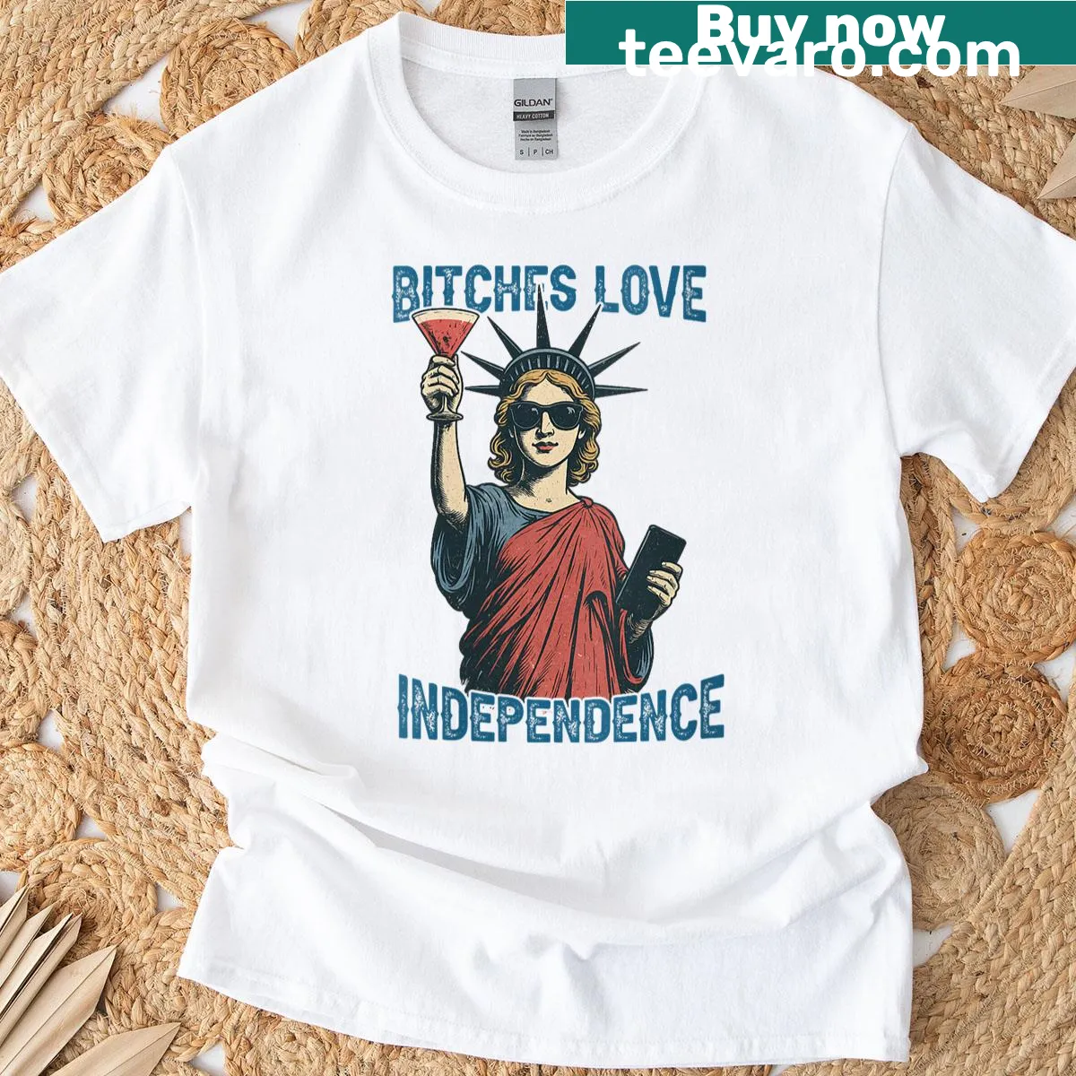 Funny 4th of July t-shirt for women with humorous slogan — on a men's t-shirt
