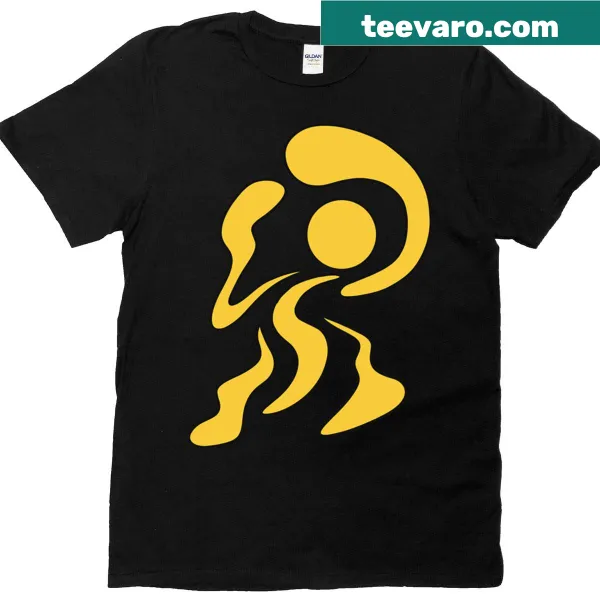 Oversized T-shirt featuring an abstract drippy figure design