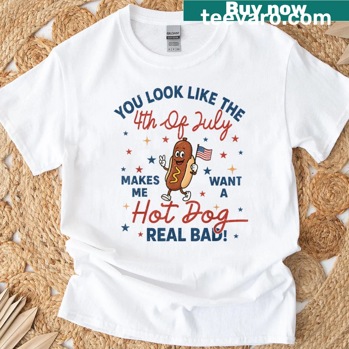 Funny saying graphic t-shirt for 4th of July — on a men's t-shirt