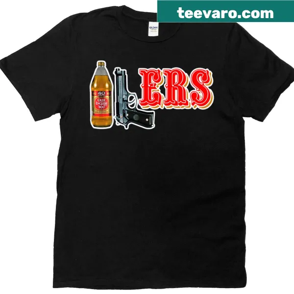 Illustration of 409 and a 40oz bottle on a T-shirt