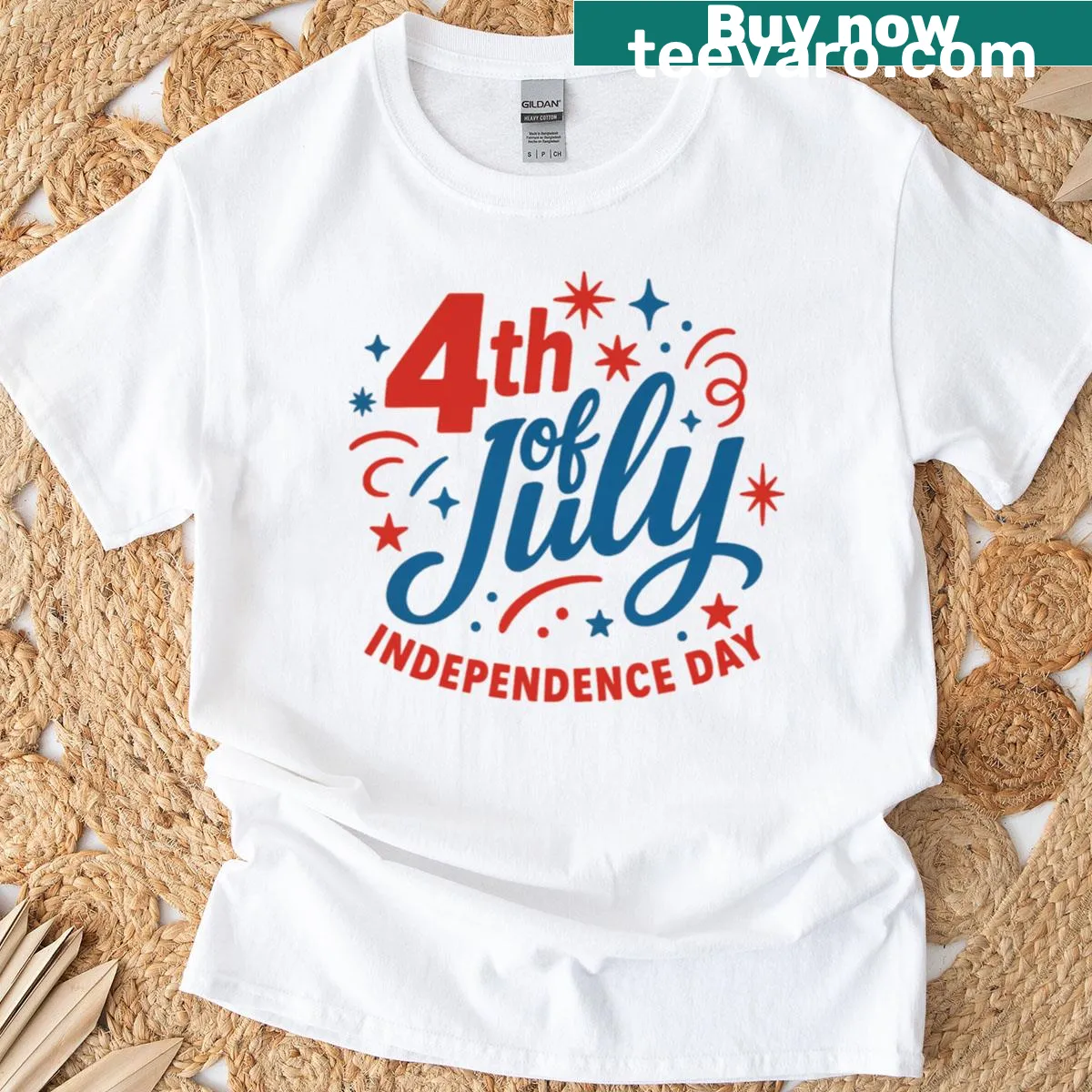 Bold Independence Day T-shirt for July 4th celebrations — on a men's t-shirt