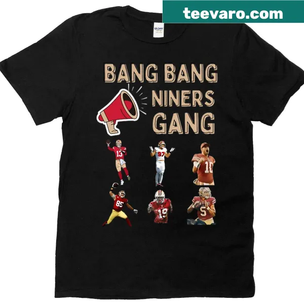 Vintage football poster design featuring Niners on T-shirt