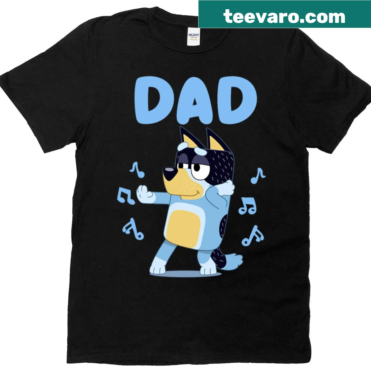 Bluey Dad Bandit T-shirt with humorous typography — on a men's t-shirt